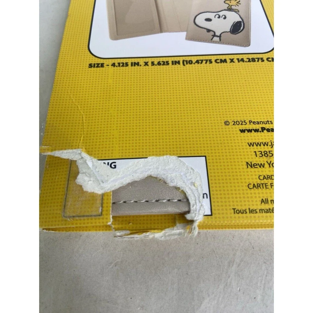 Peanuts Snoopy Woodstock Travelers Passport Holder Document Booklet Wallet